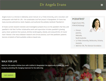 Tablet Screenshot of angelaevanspodiatrists.com.au